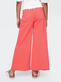 Kids High Rise Stride Wide-Leg Ankle Jeans