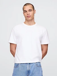 T-shirt court en tissu épais
