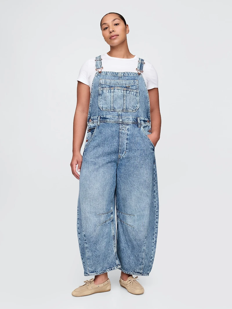 UltraSoft Denim Horseshoe Overalls