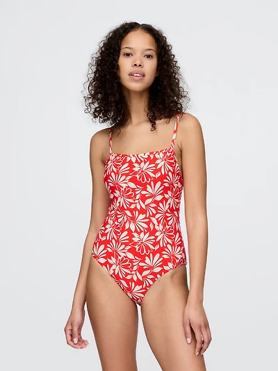 Square-Neck One-Piece Swimsuit
