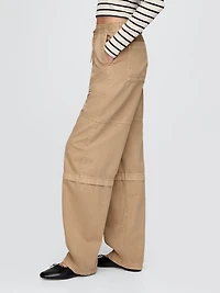 Mid Rise Easy Utility Barrel Pants