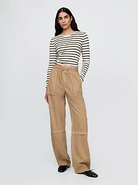 Mid Rise Easy Utility Barrel Pants