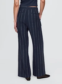 365 High Rise Linen-Blend Trousers