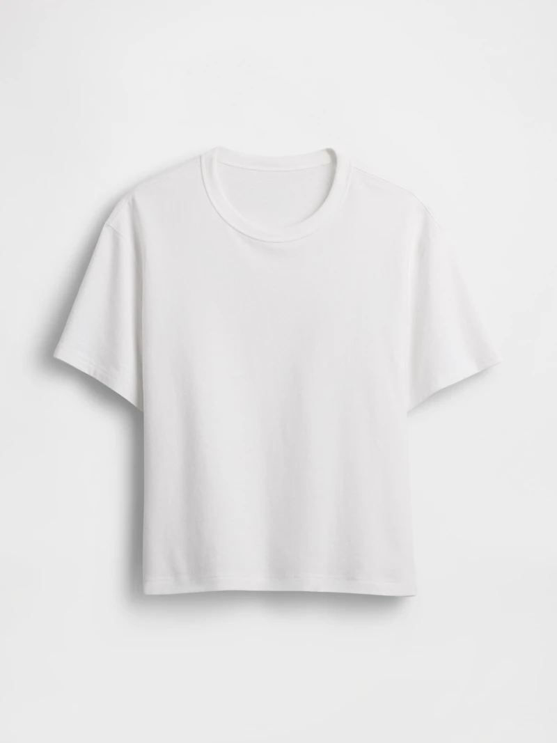 T-shirt court en tissu épais