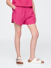 Kids Crinkle Gauze Easy Shorts