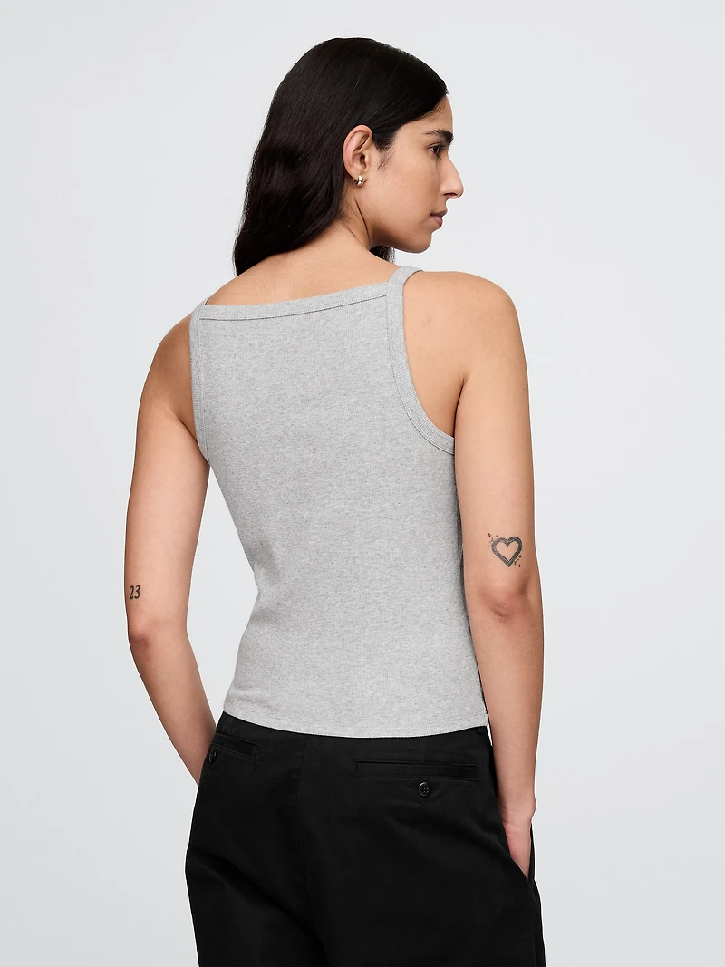 Modern Apron-Neck Tank Top