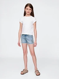 Kids Low Rise Stride Denim Shorts