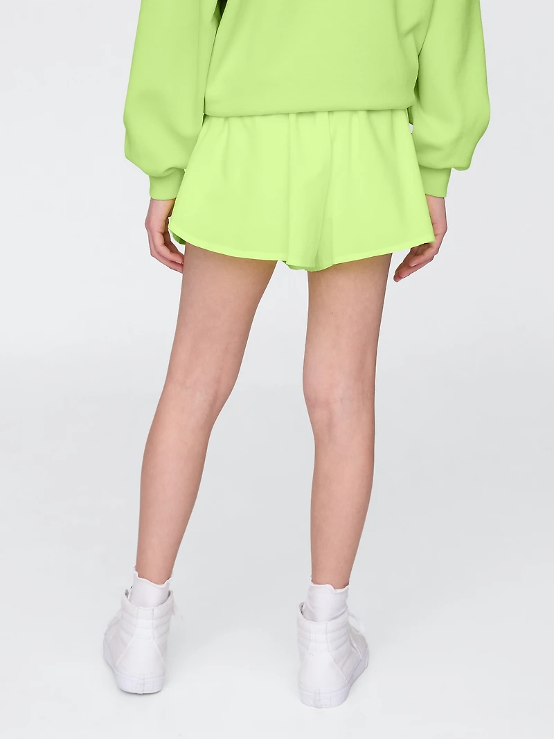 Kids Quick-Dry Butterfly-Hem Run Shorts