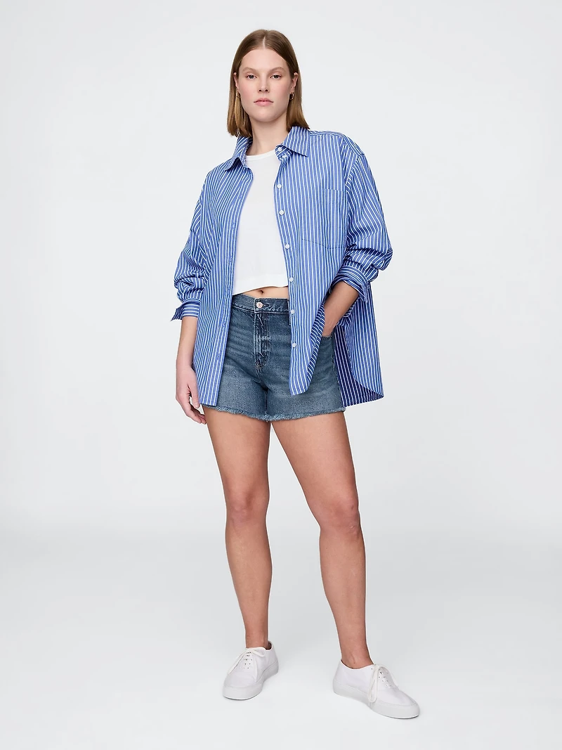 4" Mid Rise UltraSoft Relaxed Cutoff Shorts