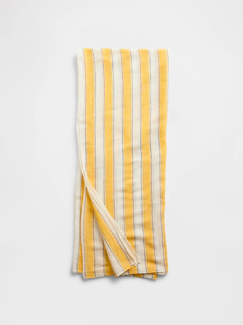 Linen-Cotton Striped Sarong
