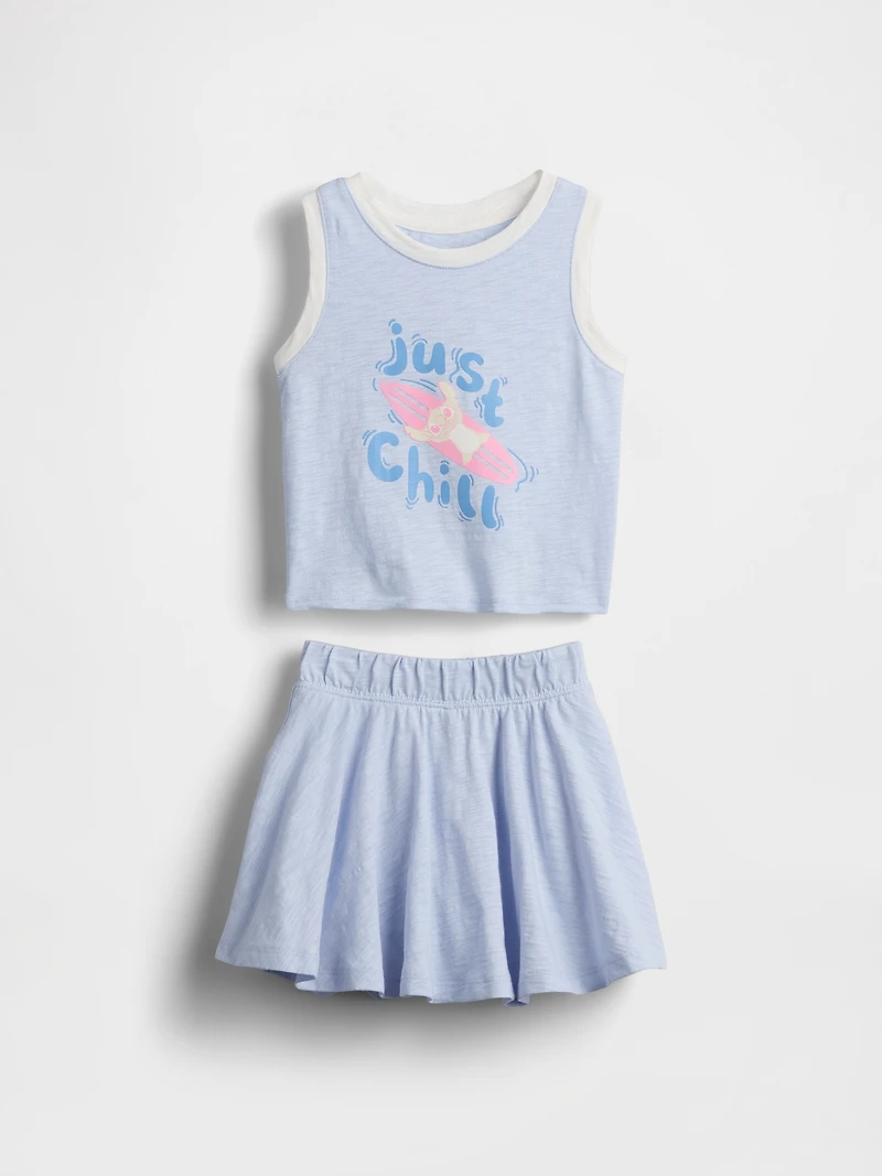 Lilo & Stitch Baby Toddler Organic Cotton Skort Set
