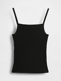 Rib Sweater Crop Tank Top