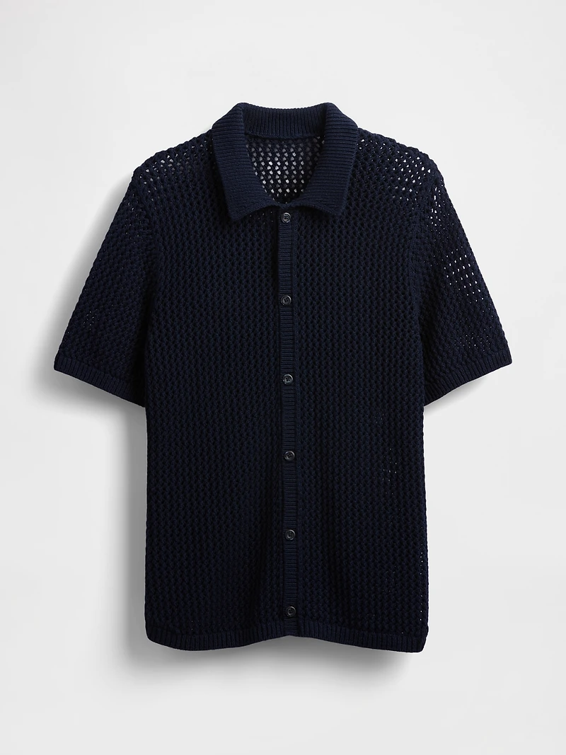 Mesh Sweater Shirt