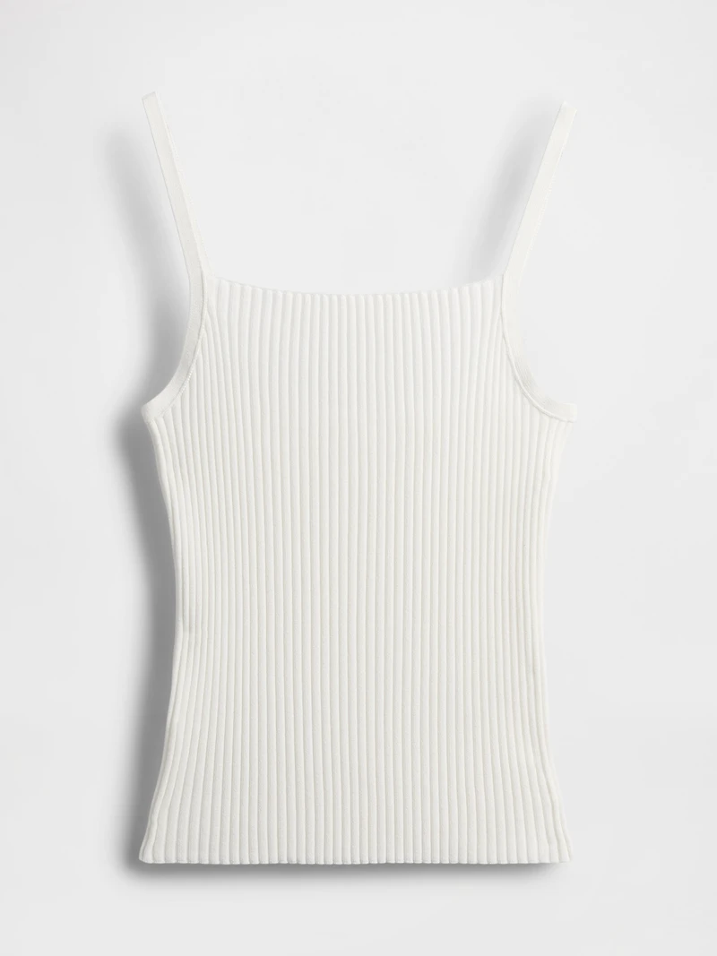 Rib Sweater Crop Tank Top