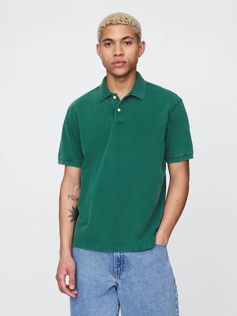 Relaxed Pique Polo Shirt Shirt