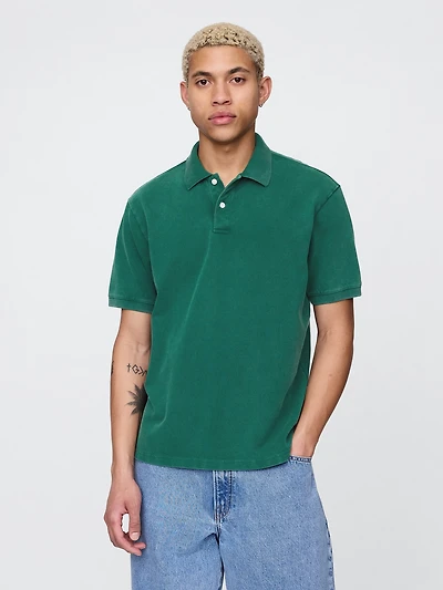 Relaxed Pique Polo Shirt Shirt