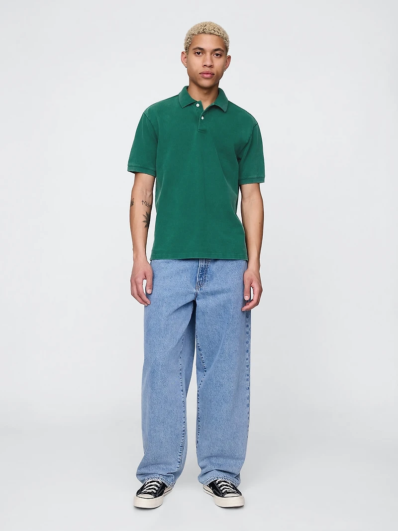 Relaxed Pique Polo Shirt Shirt