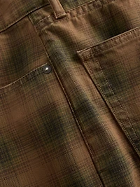 Plaid Canvas Shorts