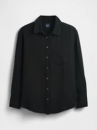 Cotton Gauze Button-Down Shirt