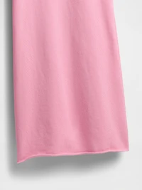 French Terry Wide-Leg Rolled-Hem Sweatpants