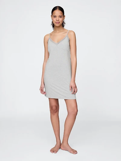 Modal Lace-Trim PJ Dress