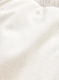 French Terry Wide-Leg Rolled-Hem Sweatpants