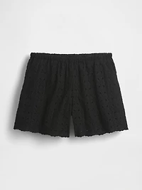 High Rise Eyelet Easy Shorts
