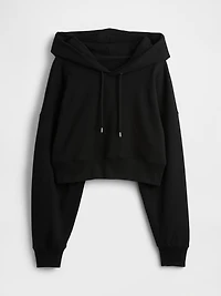 French Terry Oversized Crop Hoodie