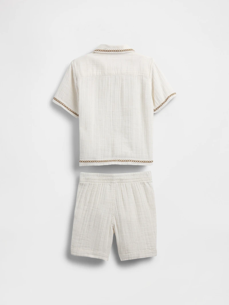 Baby & Toddler Crinkle Gauze Outfit Set