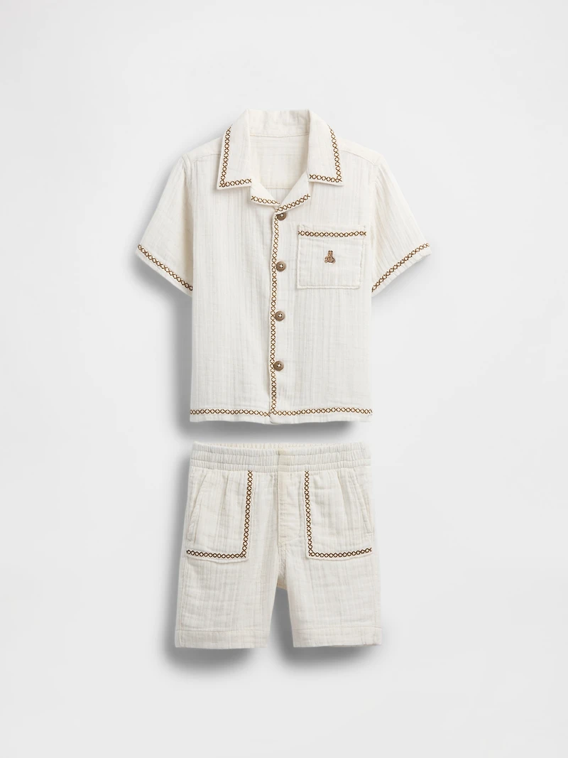 Baby & Toddler Crinkle Gauze Outfit Set