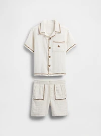 Baby & Toddler Crinkle Gauze Outfit Set