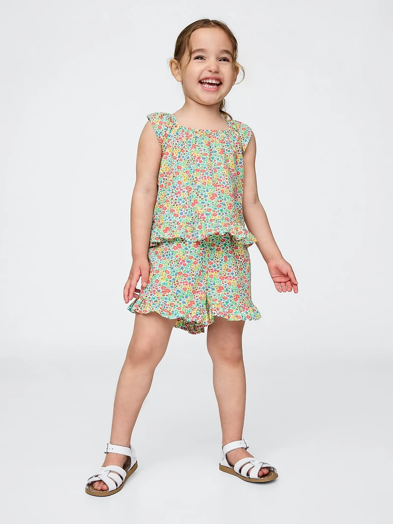 Baby & Toddler Poplin Ruffle Outfit Set