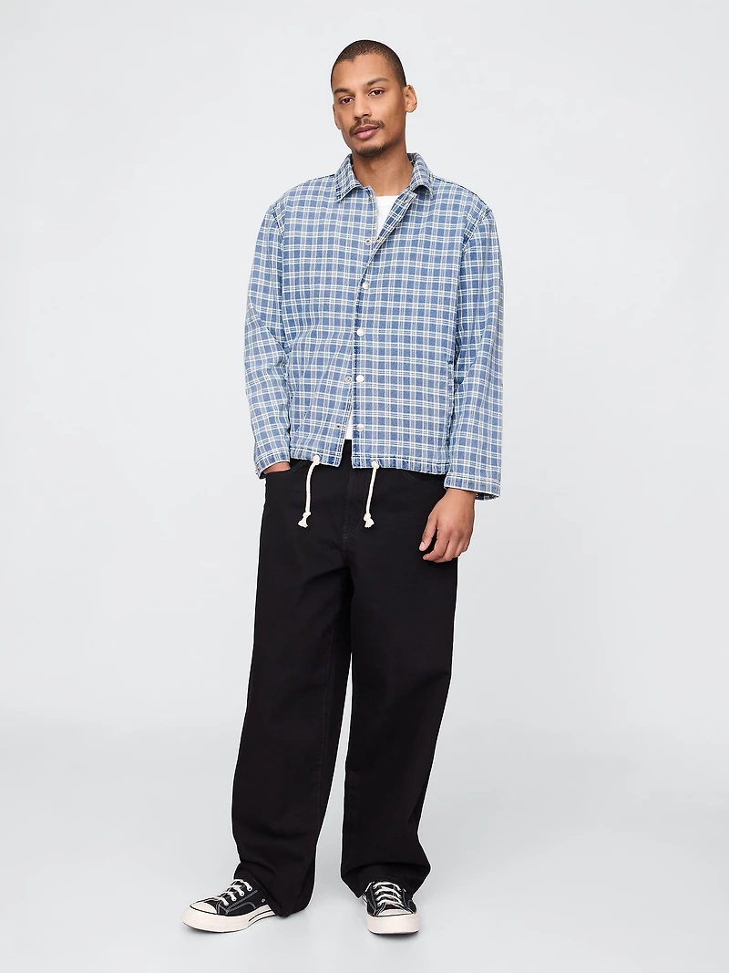 Denim Check Coaches Jacket