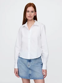 Organic Cotton Fitted Crop Shirt
