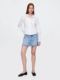 Organic Cotton Fitted Crop Shirt