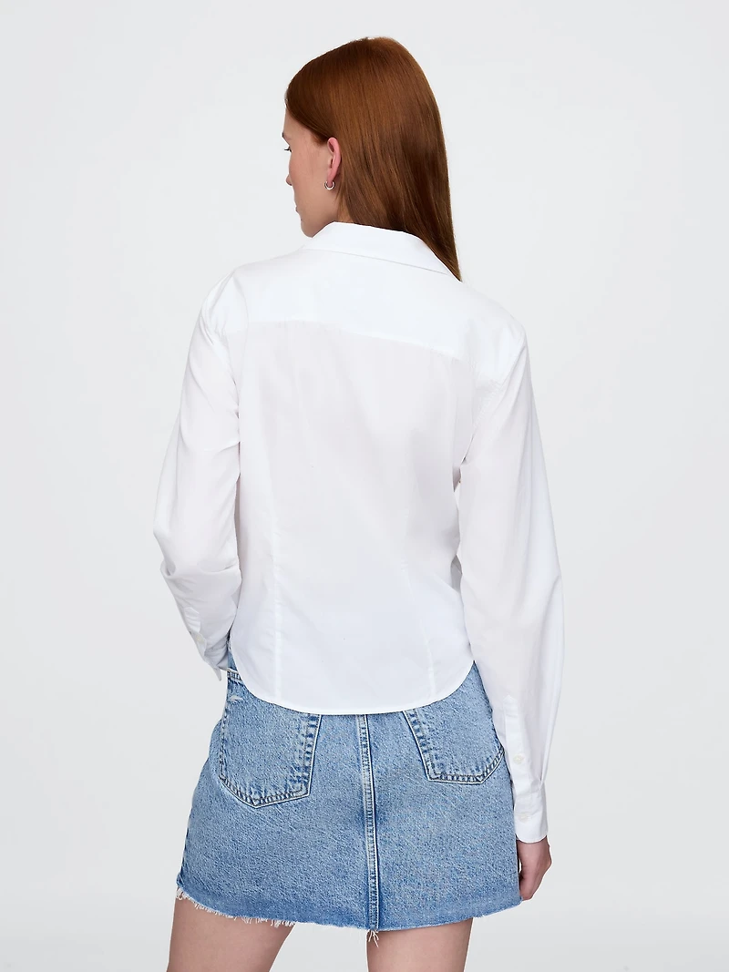 Organic Cotton Fitted Crop Shirt