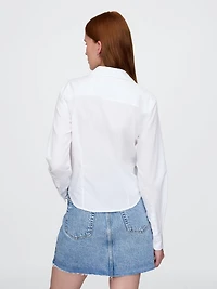 Organic Cotton Fitted Crop Shirt