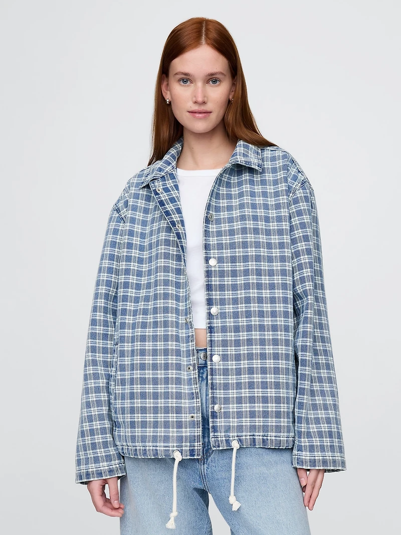 Denim Check Coaches Jacket