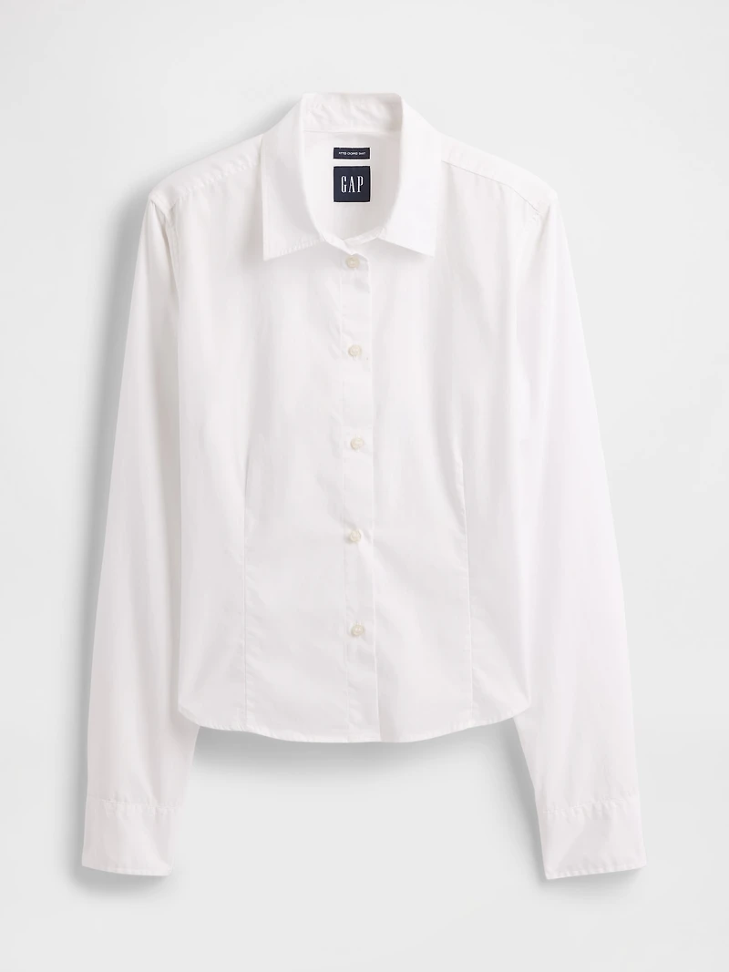 Organic Cotton Fitted Crop Shirt