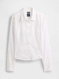 Organic Cotton Fitted Crop Shirt