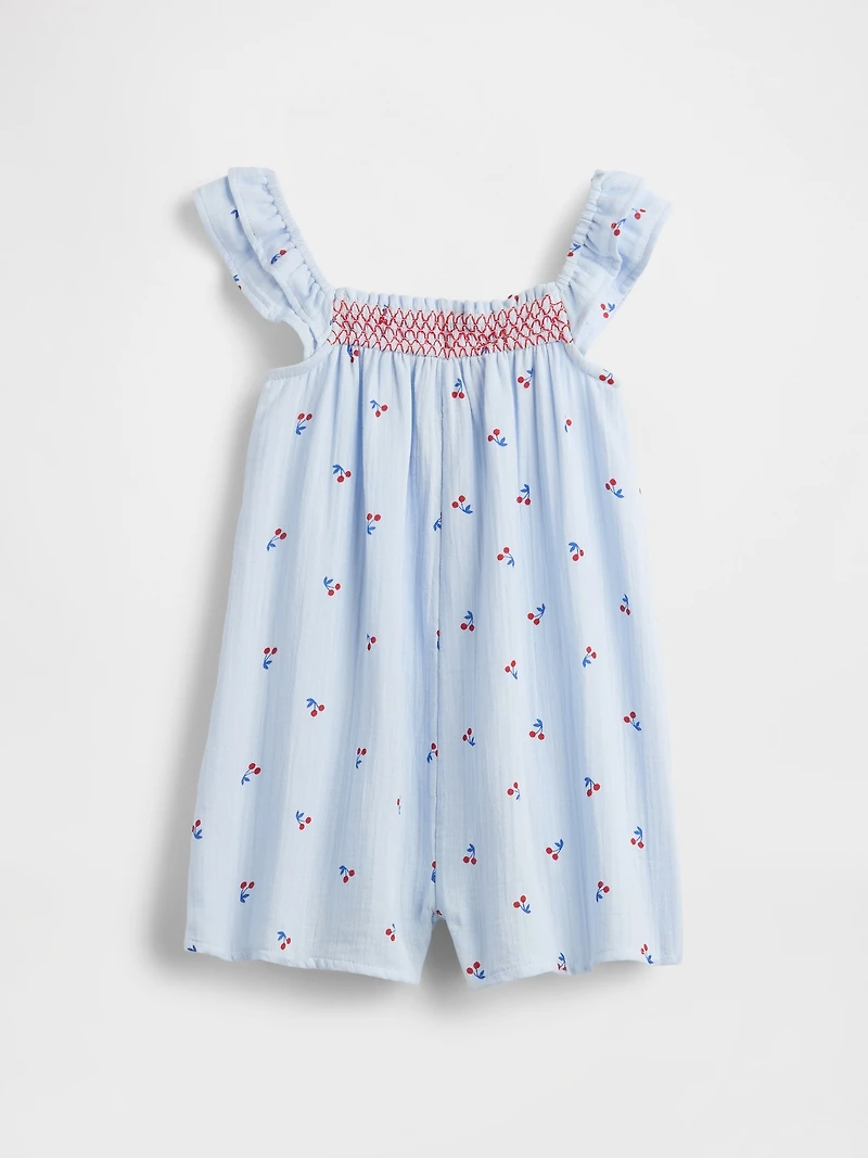 Baby & Toddler Crinkle Gauze Flutter-Sleeve Romper