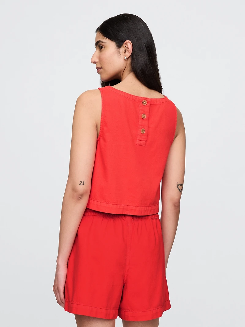 UltraSoft Denim Shell Tank Top