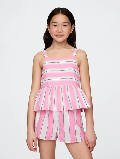 Kids Poplin Peplum Top