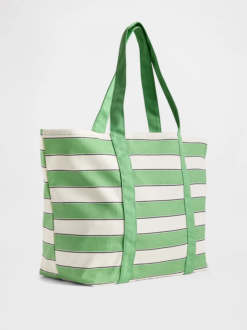 Canvas Stripe Tote Bag