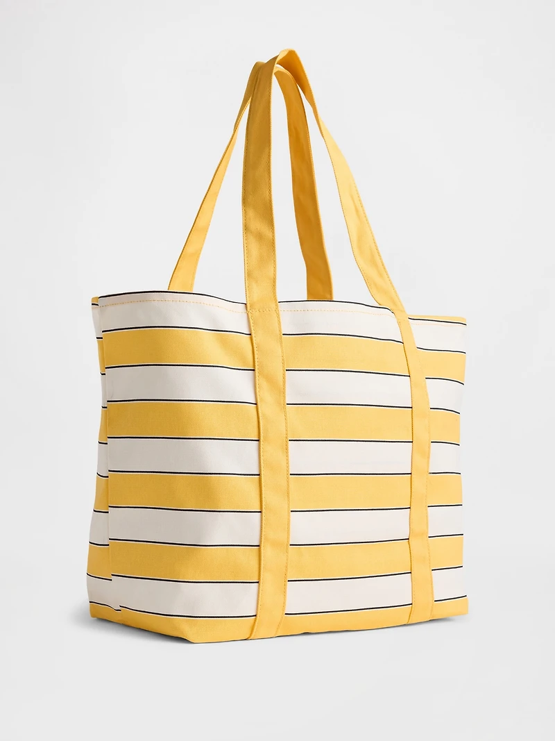 Canvas Stripe Tote Bag