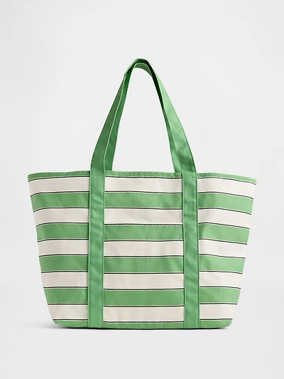 Canvas Stripe Tote Bag