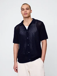 Mesh Sweater Shirt