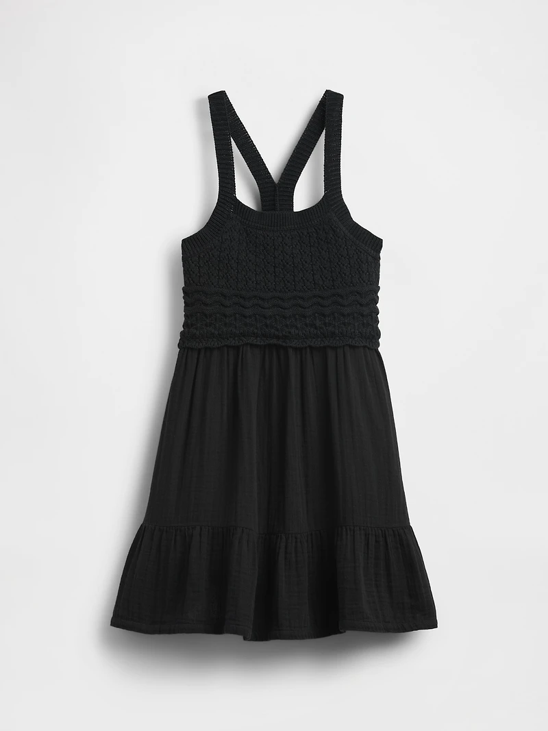 Kids Racerback Crochet Tank Dress