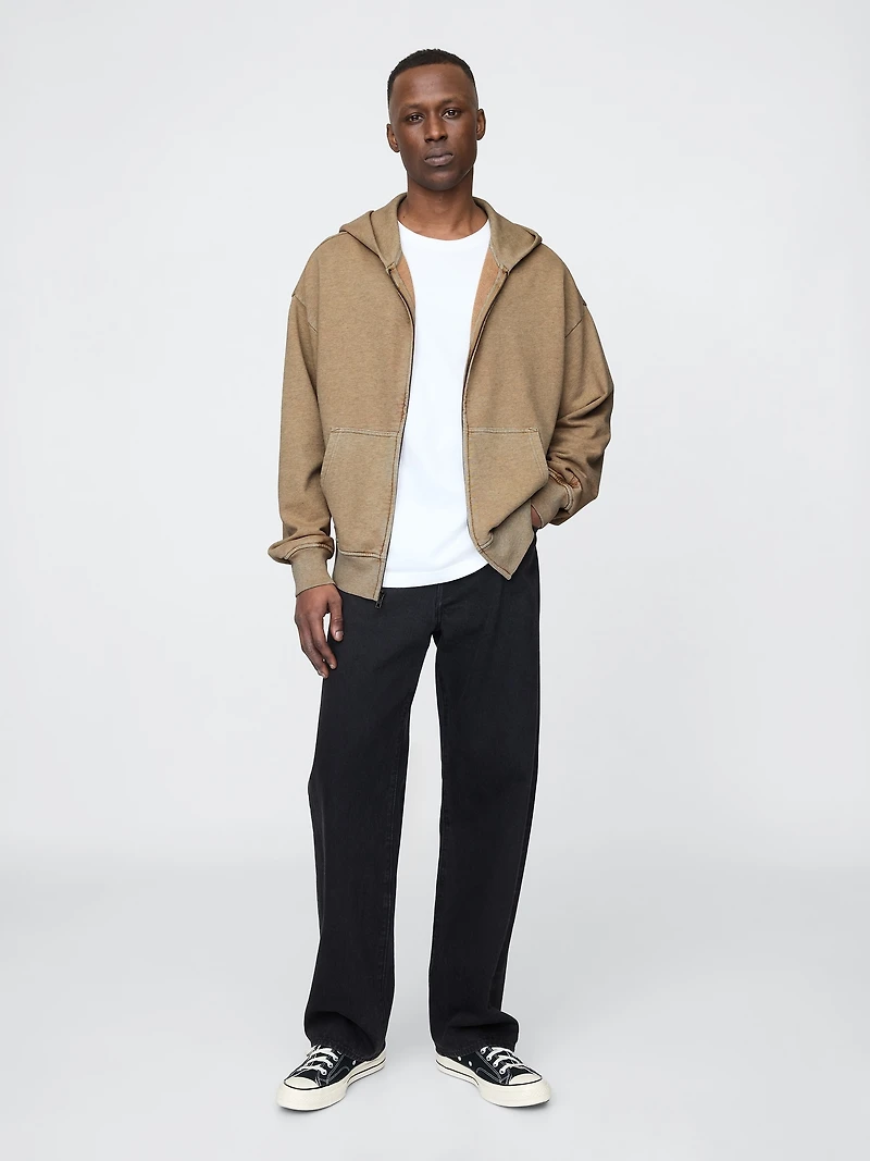 Heavyweight French Terry Oversized Zip Hoodie