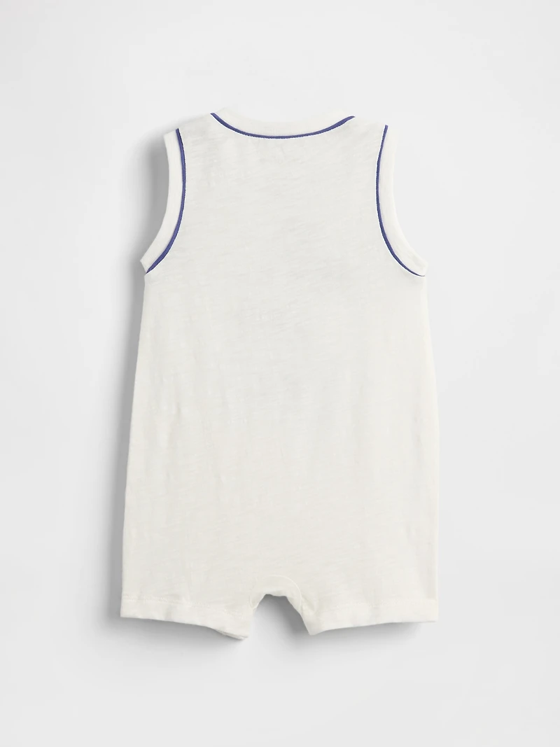 Gap × Baby Organic Cotton Mickey Mouse Shorty One-Piece